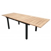 Záhradné stoly alu / teak  PANAMA - 3 veľkosti / 2 farby 